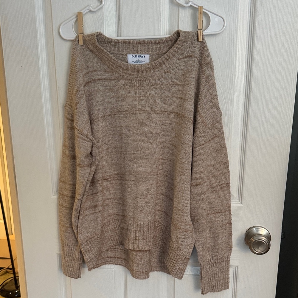 Old Navy Women's Brown Crew Neck Sweater
